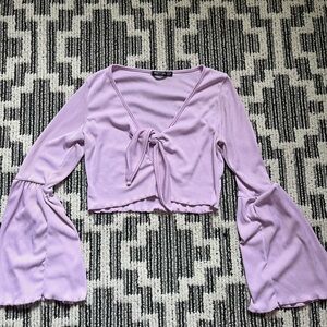 Nasty Gal lilac bell sleeve top